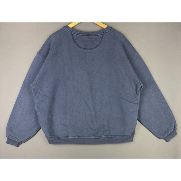 Vintage 90's Russell Athletic Pluma Crewneck Sweatshirt Faded Navy Blue XL Rare - Picture 2 of 5